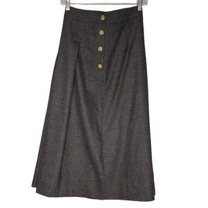 Seventy Venezia women’s long gray plaid high waist skirt size 4
